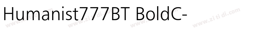 Humanist777BT BoldC字体转换